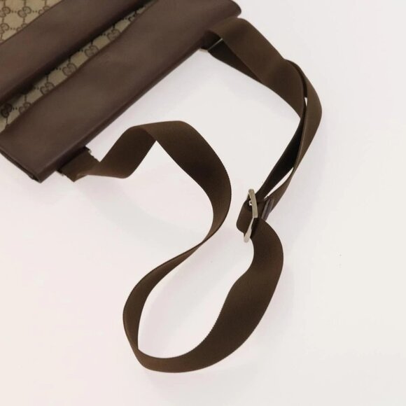 GUCCI GG Canvas Shoulder Bag Brown Silver 019 0489 Auth ki5690 - Picture 8 of 16